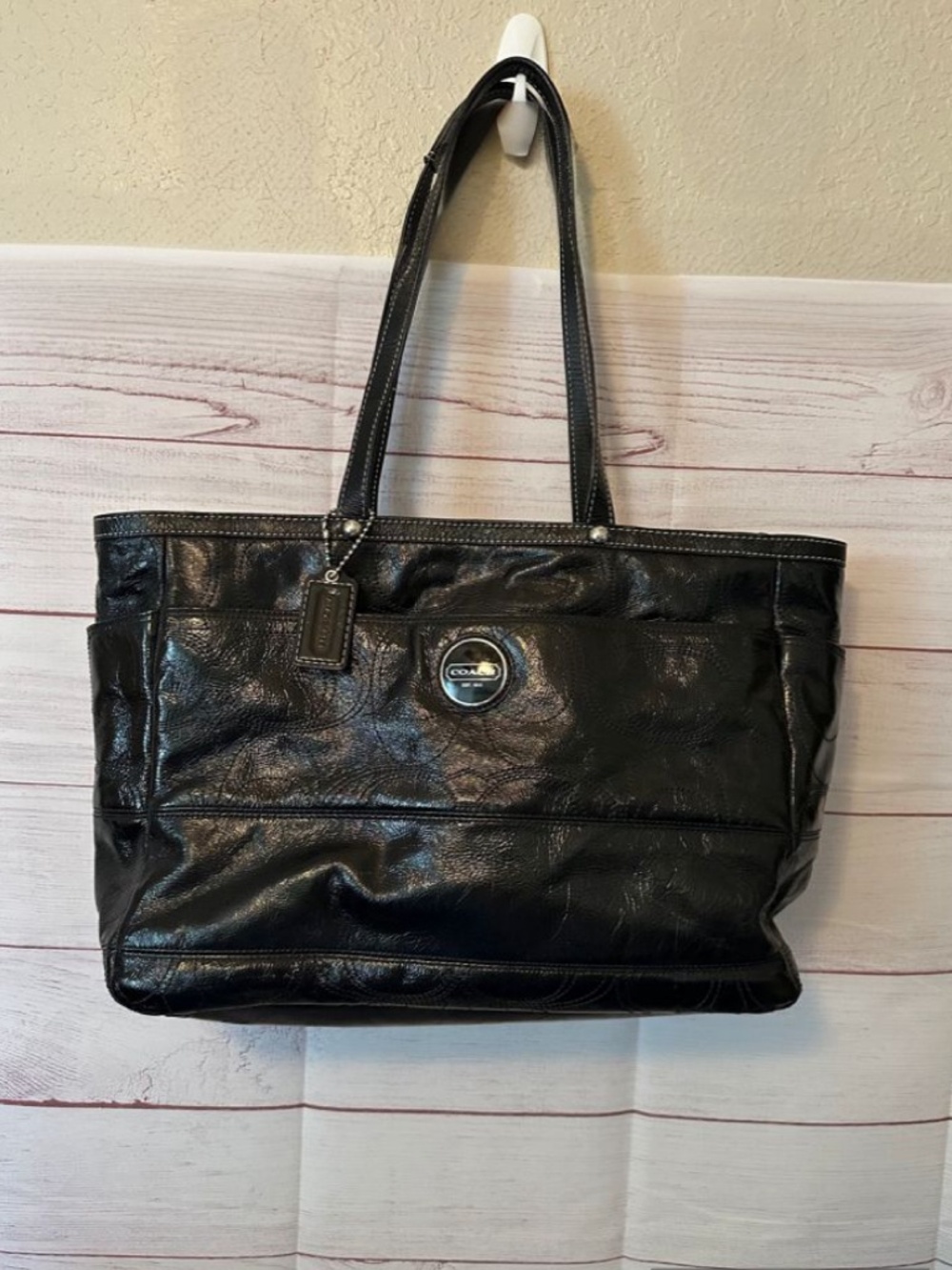 Vintage Coach Brand Black Diaper Bag